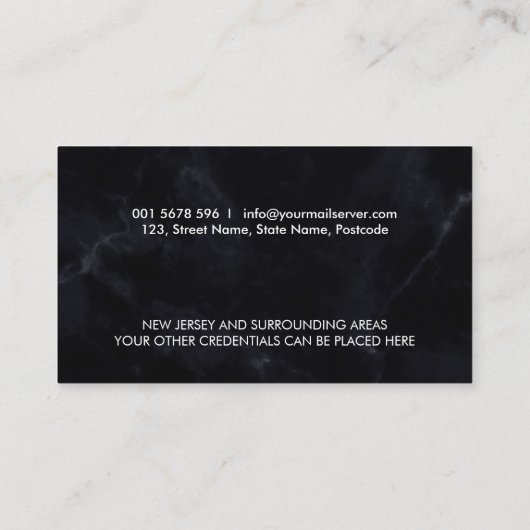 Notarische quillepen en stempel visitekaartje (Achterkant)