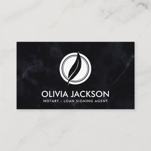 Notarische quillepen en stempel visitekaartje (Voorkant)