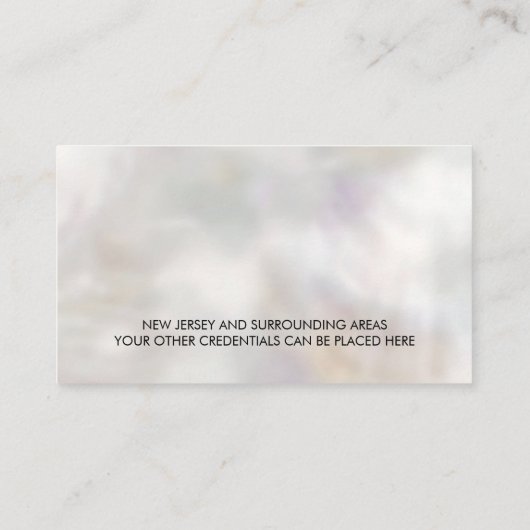 Notarische quillespen zwarte en parelkleurige inkt visitekaartje (Achterkant)