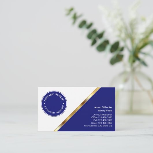 Notarische Visitekaartjes (Staand voorkant)