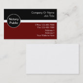 Notarische Visitekaartjes (Voorkant / Achterkant)