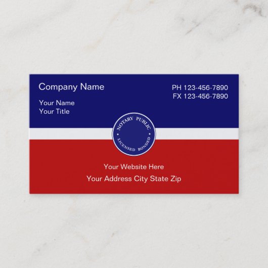 Notarische Visitekaartjes (Voorkant)