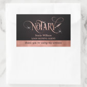 Notarisering goudlening roos: Dank u wel Rechthoekige Sticker (Tas)