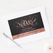 Notarisering goudlening roos: Dank u wel Rechthoekige Sticker (Envelop)