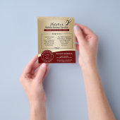 Notarishandtekening agent rood en goud flyer (Hand)