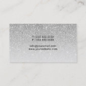 Notarishandtekening van de agent Silver Glitter Visitekaartje (Achterkant)