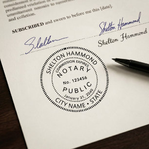notariskantoor wet rond zwart zelfinktende stempel