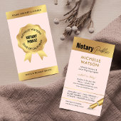 Notarislening ondertekenaar Modern Blush Pink & Go Visitekaartje