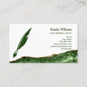 Notarislening ondertekenaar Modern Emerald Green Visitekaartje (Achterkant)