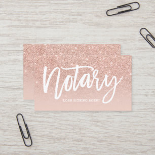 Notarismakelaar elegant typografie blauw roos goud visitekaartje