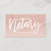 Notarismakelaar elegant typografie blauw roos goud visitekaartje (Voorkant)