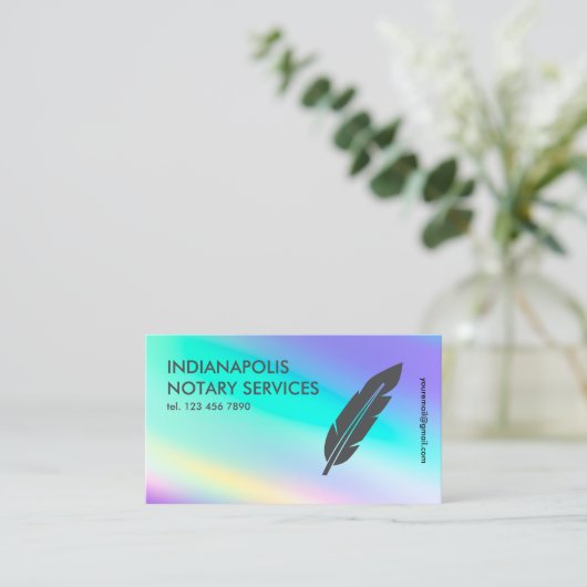 notarismakelaar visitekaartje (Staand voorkant)