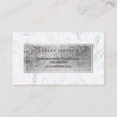 Notarismarmer van moderne chemische zilvertypograf visitekaartje (Achterkant)