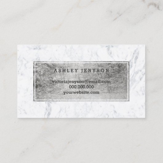 Notarismarmer van moderne chemische zilvertypograf visitekaartje (Achterkant)