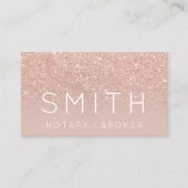 Notarisnaam elegant typografie zwart roos goud visitekaartje (Voorkant)