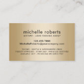 Notarisondertekenaar Classy Wood & Gold Visitekaartje (Achterkant)