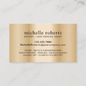 Notarisondertekenaar Gold Marble Agate Foto Visitekaartje (Achterkant)