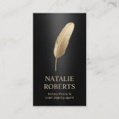 Notarisondertekenaar Modern Black & Gold Visitekaartje (Voorkant)