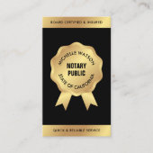 Notarisondertekenaar Modern Black & Gold Visitekaartje (Voorkant)