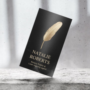 Notarisondertekenaar Modern Black & Gold Visitekaartje
