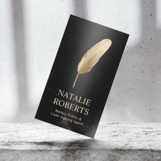 Notarisondertekenaar Modern Black & Gold Visitekaartje