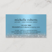 Notarisondertekenaar Modern Blue Photo Visitekaartje (Achterkant)