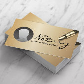 Notarisondertekenaar Modern Gold Photo Visitekaartje