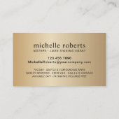 Notarisondertekenaar Modern Gold Photo Visitekaartje (Achterkant)