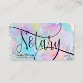 Notarisondertekenaar Modern Holographic Opal Visitekaartje (Voorkant)