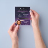 Notarisondertekenaar Modern Paars Foto Flyer (Hand)