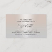 Notarisondertekenaar Modern Quill Logo Silver Visitekaartje (Achterkant)