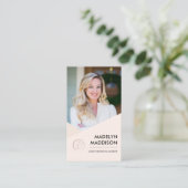 Notarisondertekenaar Modern Roos Foto Visitekaartje (Staand voorkant)