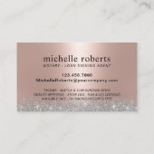 Notarisondertekenaar Modern Roos Gold Foto Visitekaartje (Achterkant)