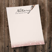 Notarisondertekenaar Modern Roos Gold Glitter Flyer