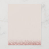 Notarisondertekenaar Modern Roos Gold Glitter Flyer (Achterkant)