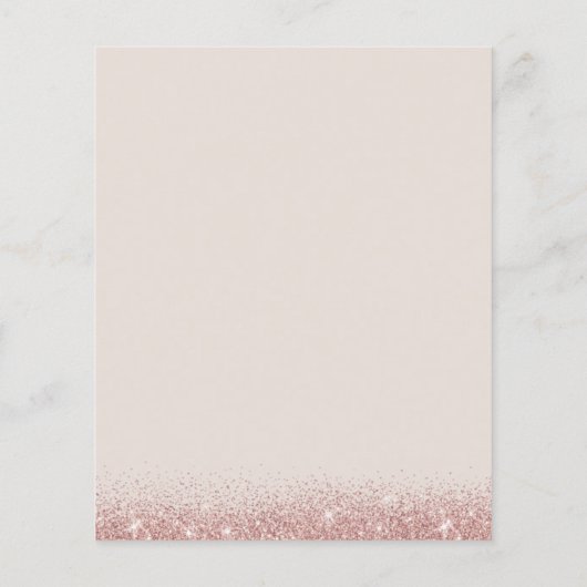 Notarisondertekenaar Modern Roos Gold Glitter Flyer (Achterkant)