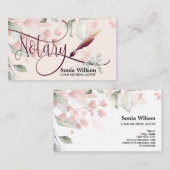 Notarisondertekenaar Modern Roos Gold Glitter Visitekaartje (Voorkant / Achterkant)