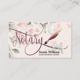 Notarisondertekenaar Modern Roos Gold Glitter Visitekaartje