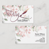 Notarisondertekenaar Modern Roos Gold Glitter Visitekaartje (Voorkant / Achterkant)