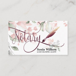 Notarisondertekenaar Modern Roos Gold Glitter Visitekaartje