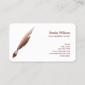 Notarisondertekenaar Modern Roos Gold Glitter Visitekaartje (Achterkant)