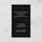 Notarisondertekenaar Modern Silver Quill Logo Visitekaartje (Achterkant)