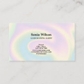 Notarisondertekenaar Moderne Holografische Folie Visitekaartje (Achterkant)