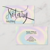 Notarisondertekenaar Moderne Holografische Folie Visitekaartje (Voorkant / Achterkant)