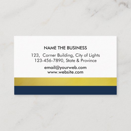 Notarisondertekenaar Nib Gold Public Writer Visitekaartje (Achterkant)