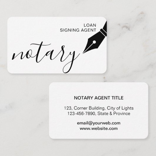 Notarisondertekenaar Nib Logo Tax Public Visitekaartje (Voorkant / Achterkant)