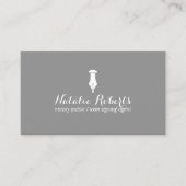 Notarisondertekenaar Plain Grey Minimalist Visitekaartje (Voorkant)