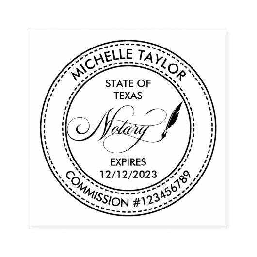 Notarisondertekenaar Professional Modern Rubb Rubberstempel (Afrduk)