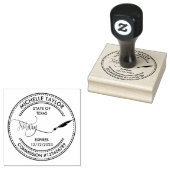 Notarisondertekenaar Professional Modern Rubb Rubberstempel (Gestempeld)