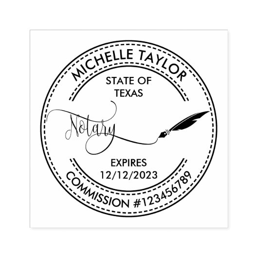 Notarisondertekenaar Professional Modern Rubb Rubberstempel (Afrduk)